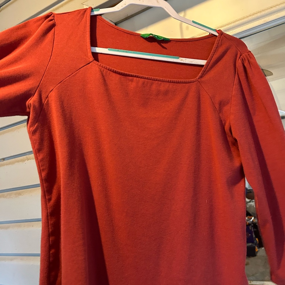 Red Long Sleeve Top